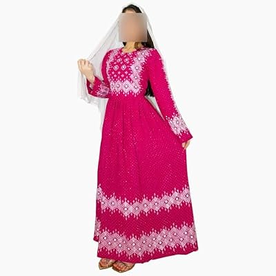 Hazaragi Afghan Cultural Party Dress with Gaj Shawl Handmade Traditional Clothing