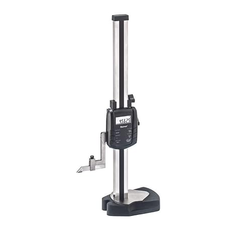 Starrett Electronic Digital Height Gage, 0-12" Range, .0005" Resolution | SPC output, Scriber Included, Large LCD Display, Manual On/Off, 3754-12/300