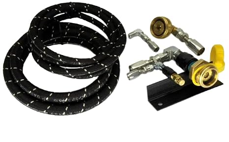 RV Refueling Kit, 12ft Remote Fill with Mounting Bracket, Industrial Grade, Steel, Hex Bolt, 1 Piece