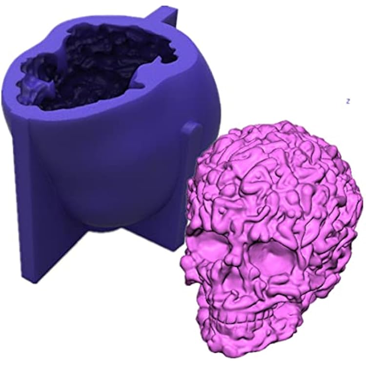 Skull Silicone Molds - 3D Skull Female Bodys Candle Soap Epoxy Resin Halloween Chocolate Candy Cake Molds