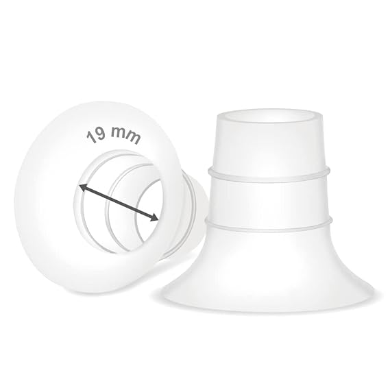 Maymom 19mm Flange Insert Compatible with Elvie Single/Double Electric, Elvie Stride Cup (24mm), Compatible with Medela PersonalFit Flex Shield, Not Original Elvie Replacement Pump Parts