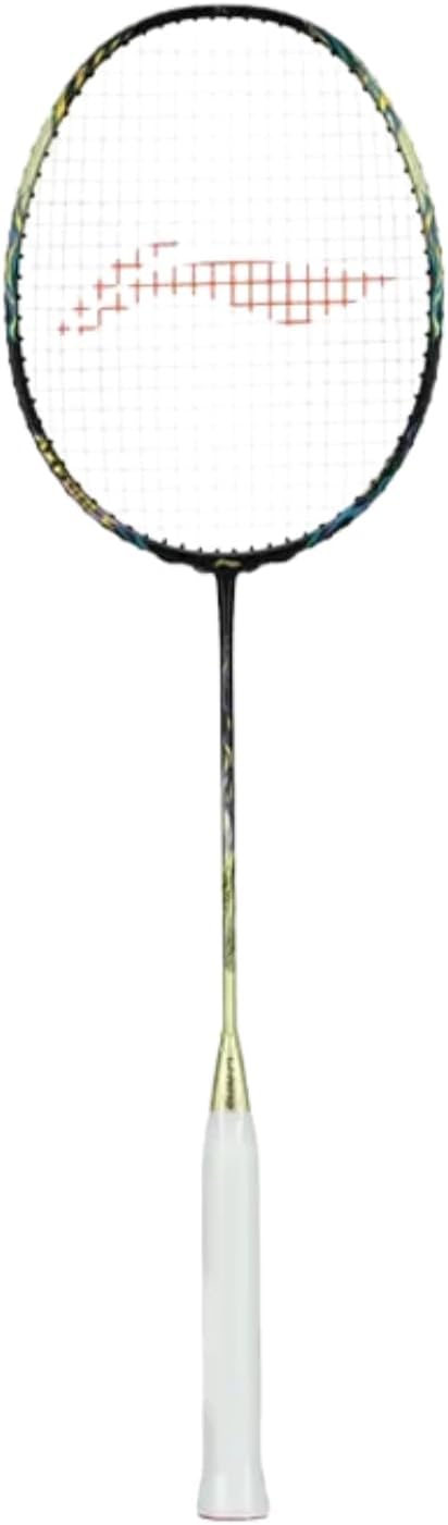 Li-Ning AXForce 100 Badminton Racquet 4U G5, Unstrung | Power-Loaded Attack Frame | Black/Gold | for Professional & Advanced Offensive Players