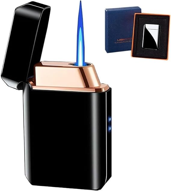 Intelligent Voice-activated Switch Ignition Lighter, Gas-electric Inflatable Lighter, Multiple Ignition Modes,Windproof Lighter, Piano Paint Lighter, Butane Torch Lighter, Rechargeable Lighter,Boyfrie
