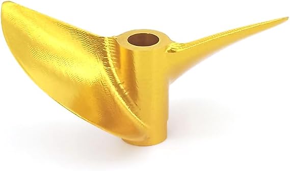 RC Boat Propeller 4.76mm 3/16" P1.6 45mm CNC Impeller Left Aluminum Prop for RC Racing Boat Hydroplane CAT Catamaran (Left Hand)