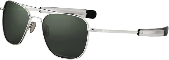 Randolph Eyewear Aviator Sunglasses for Men & Women Non-Polarized & Polarized Lenses 23k Wht Gold UV Protection Sunglasses
