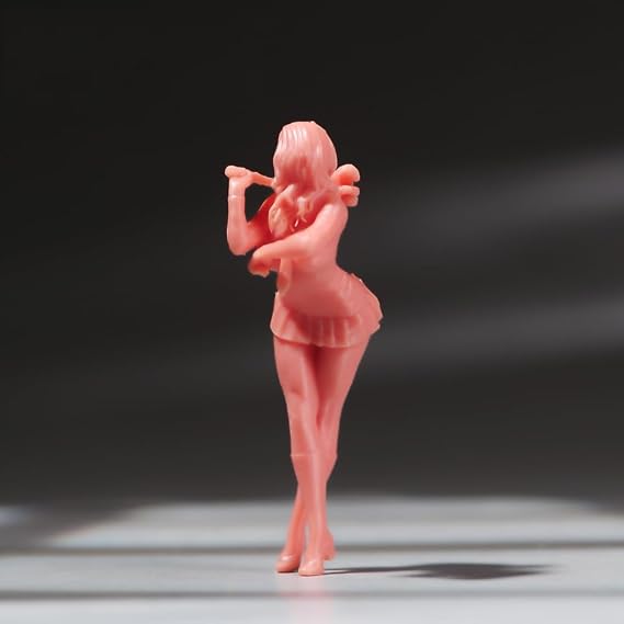 Painted Miniatures 1/18 1/24 1/64 1/43 1/87 Scale Magic Beauty Girl Scene Props Figure Dolls Unpainted Model for Cars Vehicles (Unpainted, 1/64 Scale)