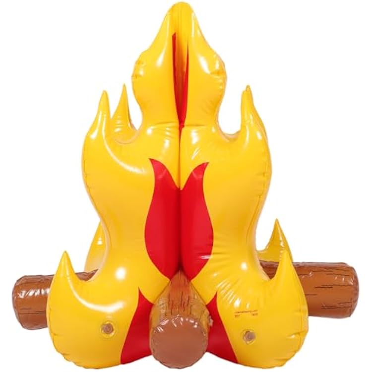 Toyvian Inflatable Campfire Camping Prop, Camping Party Campfire Party Scene Decoration 18 inches Vivid Blow up Campfire for Indoor Camping Sleepovers Scene Settings