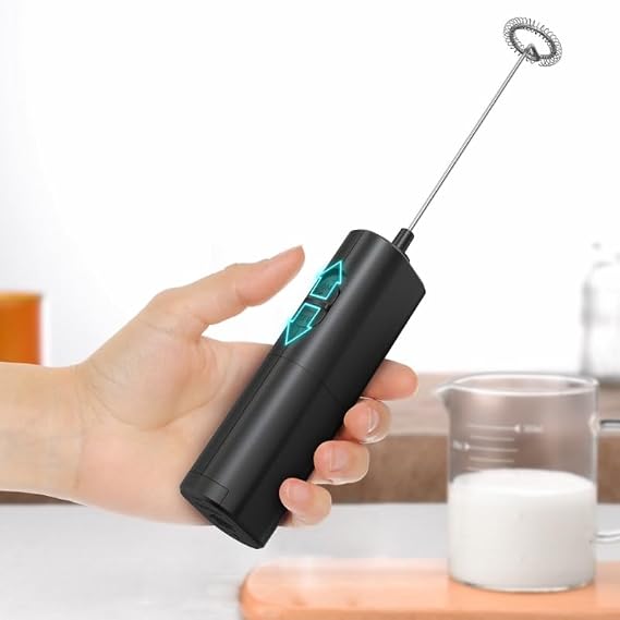 Yüksek Devirli Pilli Kahve ve Süt Köpürtücü Çırpıcı
