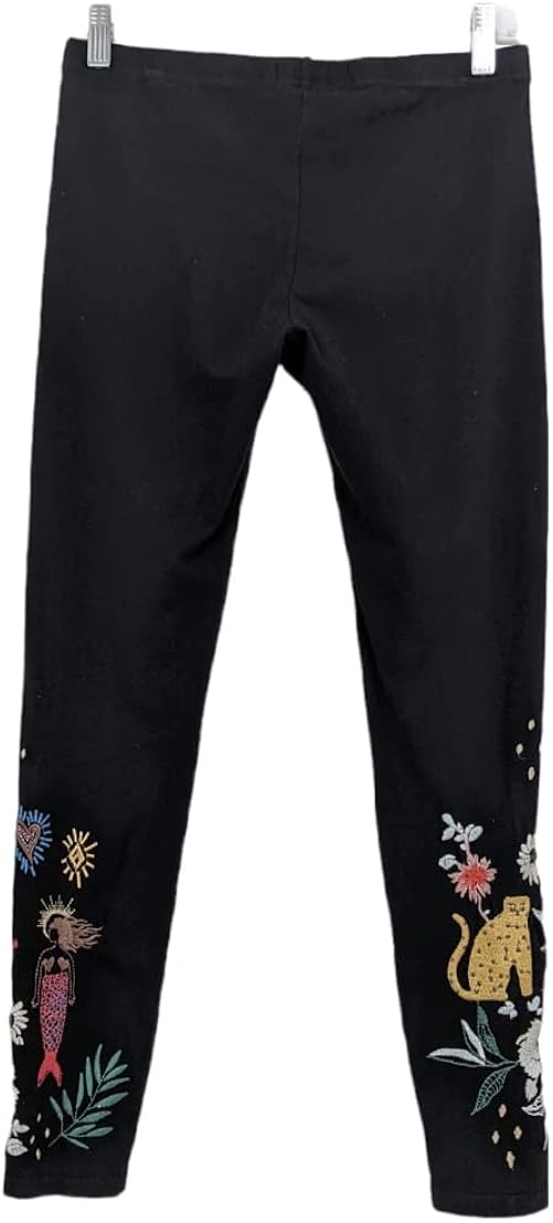 Johnny was Ruth Black Legging Pant Embroidery Large L New
