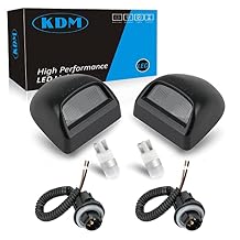 KDM LED License Plate Light Connector Socket Wiring Receptacle Harness Assembly Fit for Chevy Silverado Sierra Avalanche Suburban Escalade Yukon GMC Ca-dillac,Black Housing Rear Tag Light 6000K White