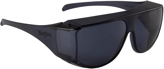 Fit Over Sunglasses, Smoke Color, 100% UVA/UVB Protection; Polycarbonate Lenses