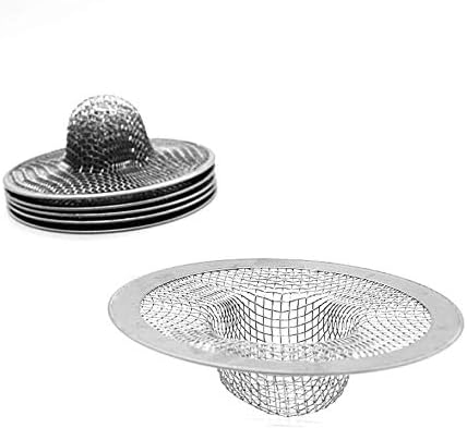 Shower Hair Drain Catcher, Stainless Steel Hair Catcher for Sink Bathroom Tub Drain Hair Catcher 6 Pcs By Lechay (6 Pcs 2.75in)