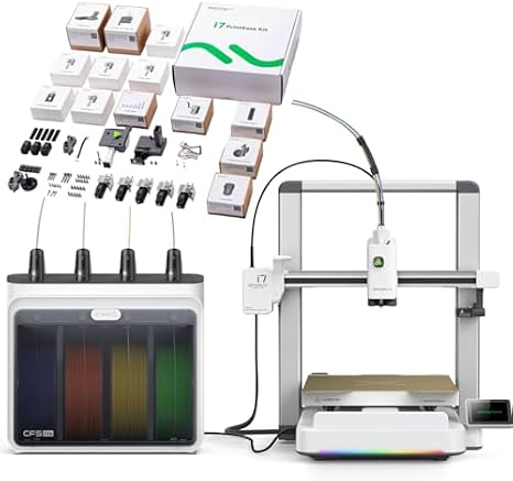 Creality SPARKX I7 Combo 3D Printer Bundle with i7 3D Printer PrintEase Kit Includes 0.2/0.4/0.6/0.8mm Hotends Extruder Gear Heating Assembly Filament Cutter