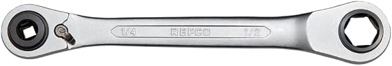 Ratchet Wrench SW-124-C | 4-in-1 HVAC/R Service Tool | 72-Tooth | Hex and Square Drives