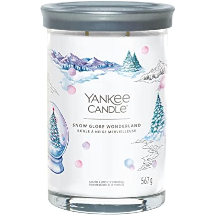 Yankee Candle Signature Large Tumbler Candle | Snow Globe Wonderland | Eucalyptus Scented | Double Natural Fibre Wicks | Modern Style | Christmas Occasion