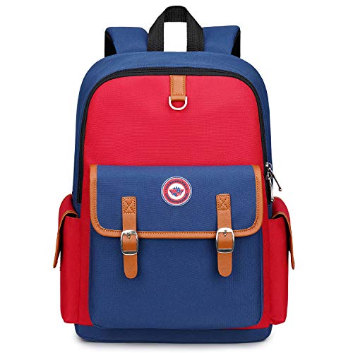 weiatas Kids Backpack Children Bookbag Preschool Kindergarten Elementary School Bag for Girls Boys Red-blue, Small