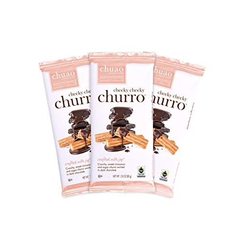 Chuao Chocolatier Cheeky Cheeky Churro Dark Chocolate Gourmet Bars | For Gift Baskets, Birthday, Thank You, Care Package| 3 Pack, 2.8 oz Each