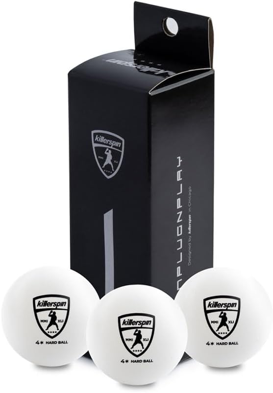 Killerspin 4-Star Ping Pong Balls, New Standard ABS Plastic 40mm Table Tennis Balls, Competition Balls for Tournament Play, ITTF Quality, Championship Quality Ping Pong Ball