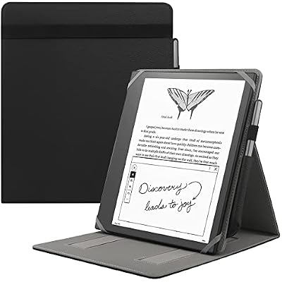 HoYiXi Universal Case for 11 Inch Paper-Like Display Kindle Scribe 2025 Release,Compatible Remarkable 2 10.3 Digital Paper2020 Release,Cover Case with Vertical Flip Stand Pen Holder,Black