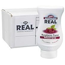 Raspberry Real, Raspberry Puree Infused Syrup, 16.9 FL OZ Squeezable Bottle (Pack of 1)