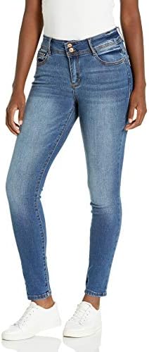 WallFlower Womens Flirty Curvy Skinny High Rise Insta Stretch Juniors Jeans Standard and Plus