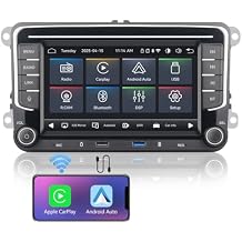 Fast Boot Linux Car Stereo | Compatible for VW Golf 5 6 Passat Jetta Caddy EOS T5 Touran CC Polo with Wireless Carplay Android Auto Bluetooth FM AM RDS Radio | 100W DSP |