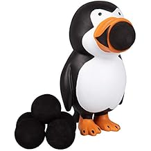 Hog Wild Penguin Ball Popper Toy - Includes 4 Soft Foam Balls - Squeeze to Pop Air Powered Balls Up to 20 Feet - Launcher Safe for Indoor/Outdoor Play - Party Favor Gift for Kids, Girls, Boys Ages 5+