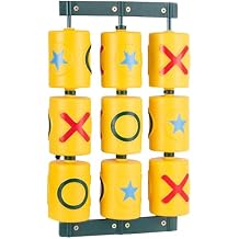 Barcaloo Tic Tac Toe Spinner Activity Panel - Swing Set Accessories - Playground Accessories for Kids Outdoor - Treehouse and Playset Equipment Attachments - Outdoor Tic Tac Toe Set - 12x19 - Yellow