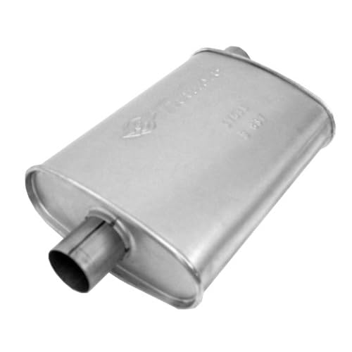 Thrush Muffler Mellow Performance Tone Inlet 2.25 Pipe Connection Offset Outlet 2.25 Center