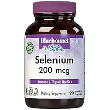 Bluebonnet Selenium 200mcg Capsules (L-selenomethionine) - Potent Antioxidant Support - Amino Acid Complex Selenium Supplement for Women & Men - Vegan, Non-GMO, Gluten-Free - 90 Vegetable Capsules