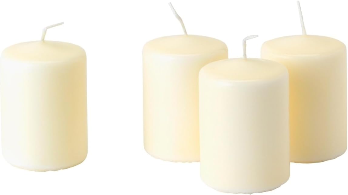 Ikea Hemsjö Blok Mum 4 Adet, Natürel Krem,TYBWNHVTVZYXVQFE57