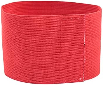 Soccer Armband, 5 Colors Outdoor Team Sports Groups Captain Armband Adjustable Player Bands Red