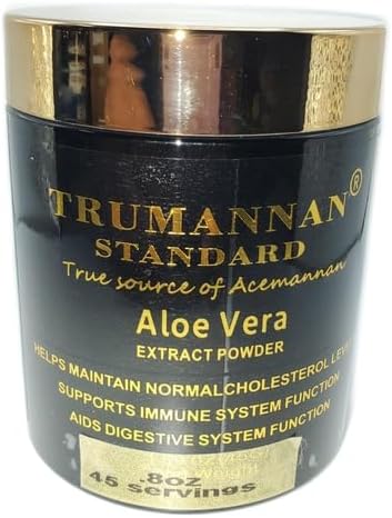 Standard Aloe Vera Extract Powder Over 30 Percent Acemannan Natural Non GMO 45 Day Supply