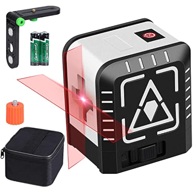 Laser Level 50 Feet, LEERCHUANG Self Leveling Laser Level for Picture Hanging, Red Lazer Leveler Tool with 360 Magnetic Base, Vertical Horizontal Cross-Line Laser Level Pouch & Battery Included...