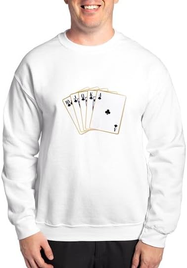 CafePress Ace Clubs Flush Sweatshirt Classic Crew Neck Light Sweatshirt