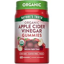 Nature's Truth Organic Apple Cider Vinegar Gummies | 60 Count | Vegan, Gluten Free & Non-GMO Supplement | USDA Organic | Apple Flavor