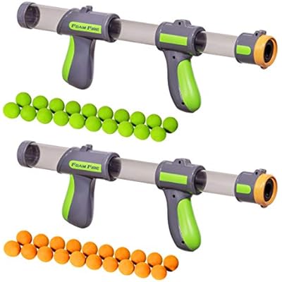 GoSports Official Foam Fire Blasters - 2 Pack Toy Blasters & Replacement Bullet Balls Fun for Accuracy Games and GoSports Foam Fire Shooting Games