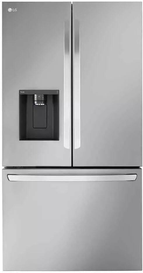LG 36 Inch Counter-Depth MAXTM Smart French Door Refrigerator with 26 cu.ft. Capacity, WiFi Enabled, ThinQ Technology, Dual Ice Maker, Slim SpacePlus Ice System