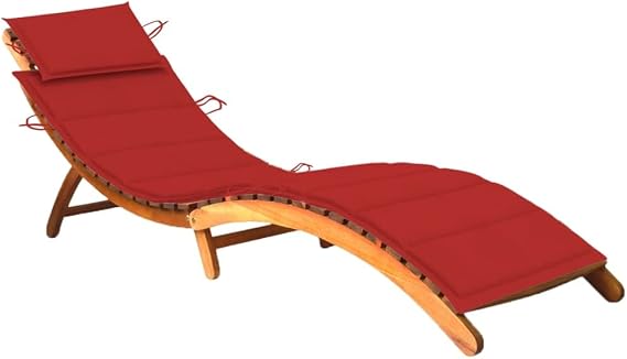 Gecheer Chaise L O U N G E Beach Chair, Sun L O U N G Ers 2 pcs with Cushions Solid Acacia Wood (100% Polyester) 3077366