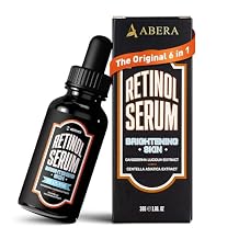 ABERA Men Retinol Serum, Anti-Aging Serum For Face, Reduces Dark Spots, Melasma, Wrinkles & Eye Bags, Hydrating and Moisturizing Formula for Men with Niacinamide & Hyaluronic Acid (1.06 Fl. Oz)