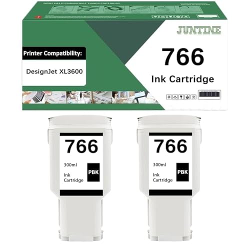 766 Ink Cartridge Replacement for HP 766 3ED55A 3ED56A 3ED57A P2V89A P2V90A P2V91A Ink Cartridge Compatible with HP DesignJet XL3600 Printers2-PK,300ml Photo Black