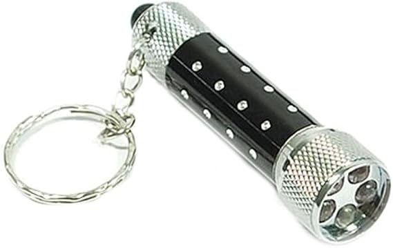 Mini 5 Led Flashlight, Ultra Bright Torch Key Chain Key Ring Keychain BlackDurability