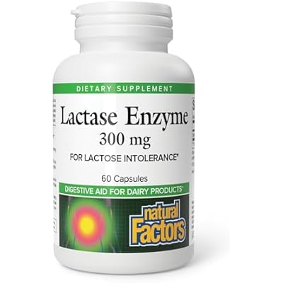 Natural Factors, Lactase Enzyme, Digestive Aid For Lactose and Dairy Intolerance, 60 Capsules
