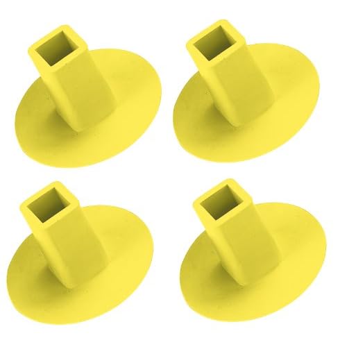 Markwort 4 Pack Ground Receptacle Plugs-Hi Vis Yellow