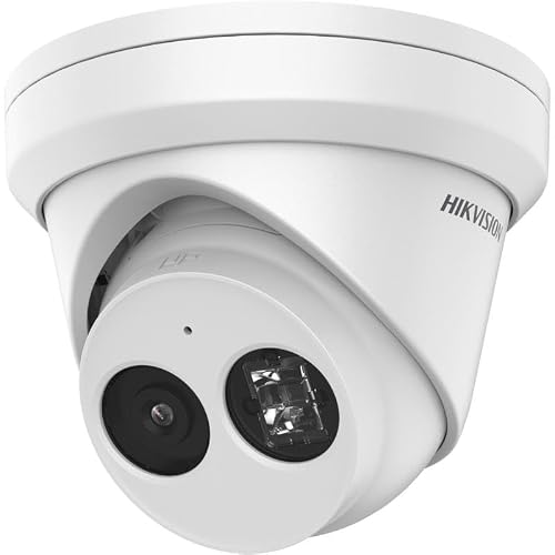 kvіsіon DS-2CD2383G2-IU 4K 8MP AcuSense IP Camera 2.8mm PoE Turret Dome Camera Built in Microphone IR IP67 IK10 H.265 English Version, Compatible with Hikvision NVR, Hik-Connect