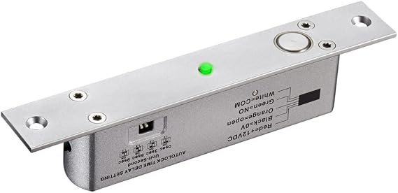 UHPPOTE Fail Safe Electric Bolt Lock with NO/COM Signal Time & LED Low Temperature