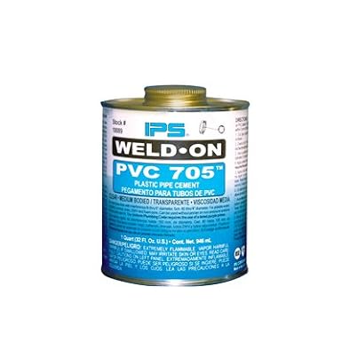 Quart Clear IPS Weld-On 705 PVC Cement (1 Cement)