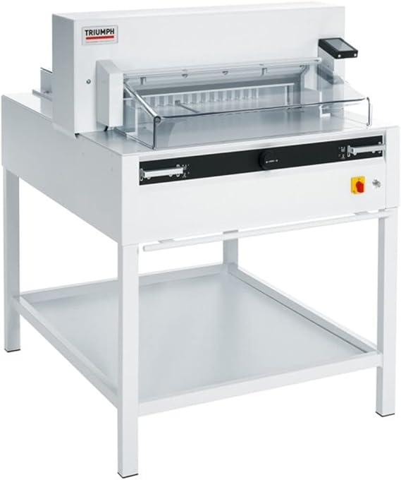 MBM CU0491 Model 6655 Triumph 25 1/2" Automatic Programmable Cutter with Automatic Clamp, Power Back Gauge, Digital Touchpad, Electric Blade and Clamp Drive, All-metal Construction