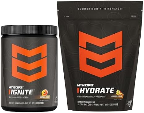 MTN OPS Ignite Peach Zing + Hydrate Mango Peach Bundle
