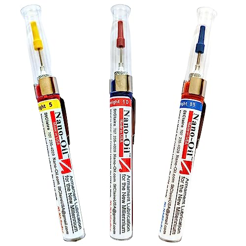 Nano-Oil Trio - All 3 Grades Kit: 5 CLP  10  85 Weight - NanoLube Anti Friction Concentrate NLNA-5-10-85-8cc